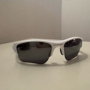 Women's Oakley White Wraparound Sunglasses